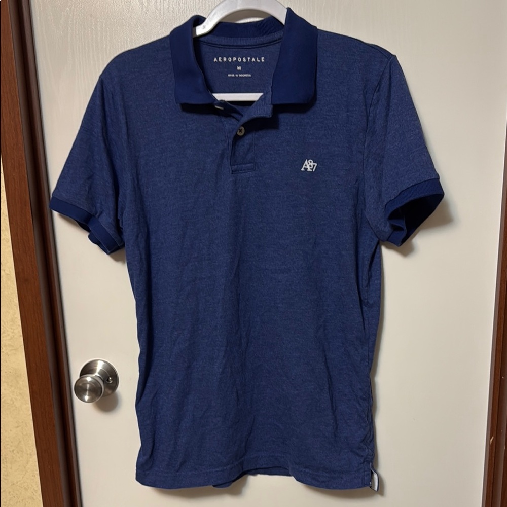 Aeropostale Men's Blue Polo Shirt Size M
